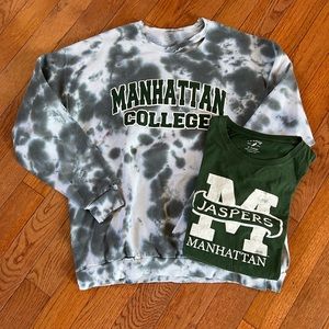 Manhattan College sweatshirt & tee shirt